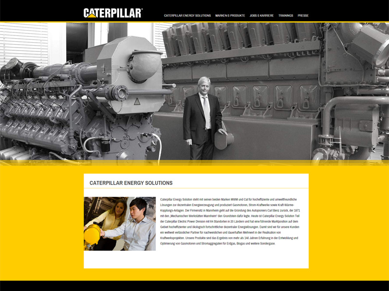Startseite Caterpillar Energy Solutions Website