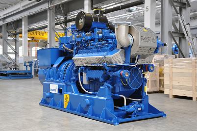 Available soon: TCG 2016 C 12V genset with optimized efficiency for biogas operation. Photograph: MWM GmbH (Mannheim)