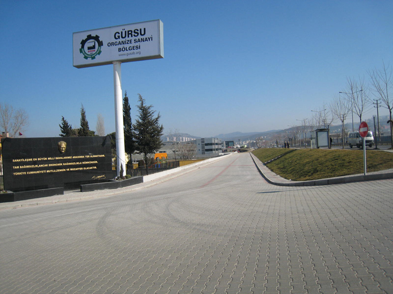 Das Industriegebiet „GÜRSU Organize Sanayi Bölgesi (GÜSAB)“ in Bursa