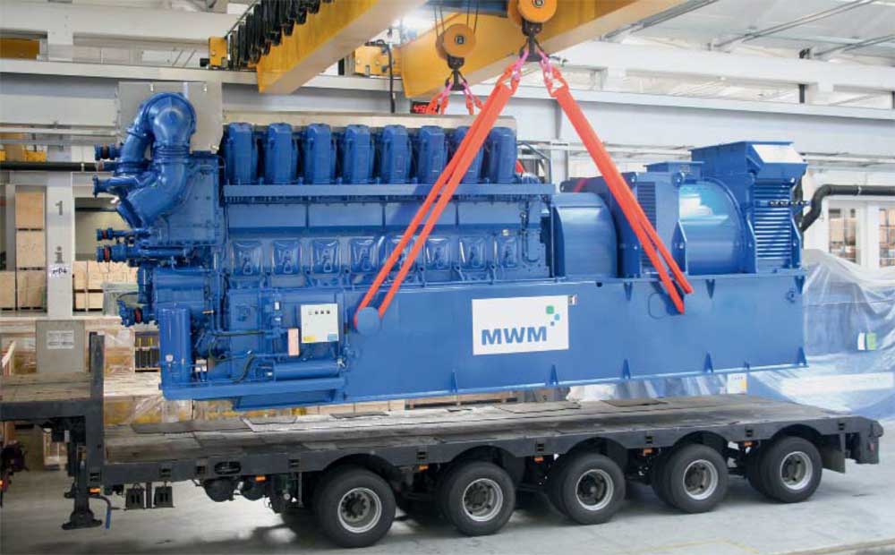 MWM gas engine for the CHP plant at Munich Airport