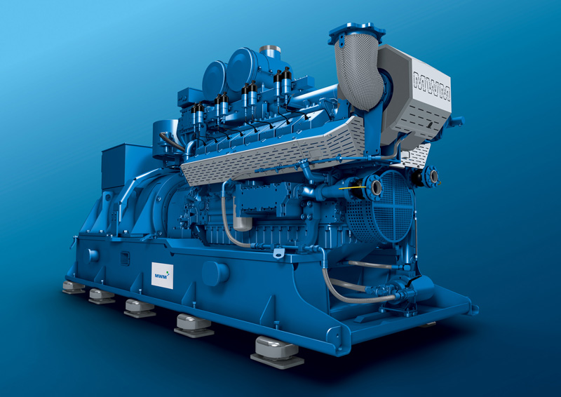 An MWM TCG 2016 gas engine constitutes the core of the cogeneration plant.