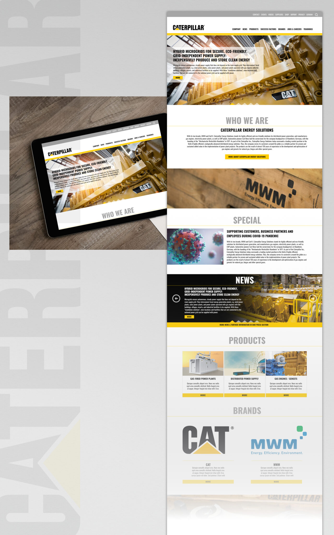 Caterpillar Energy Solutions Website Relaunch: Upgraded Infos Offering in Line with Digitization and Online Strategy