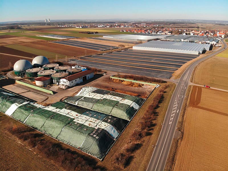 Biogasanlage mit Container-BHKW in Oberspiesheim, Bayern