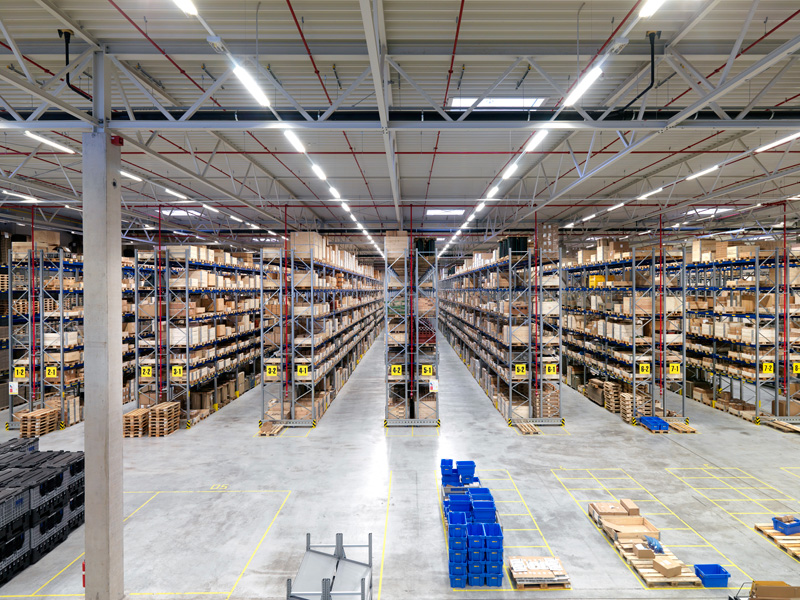 The MWM logistics center in Lorsch, Germany