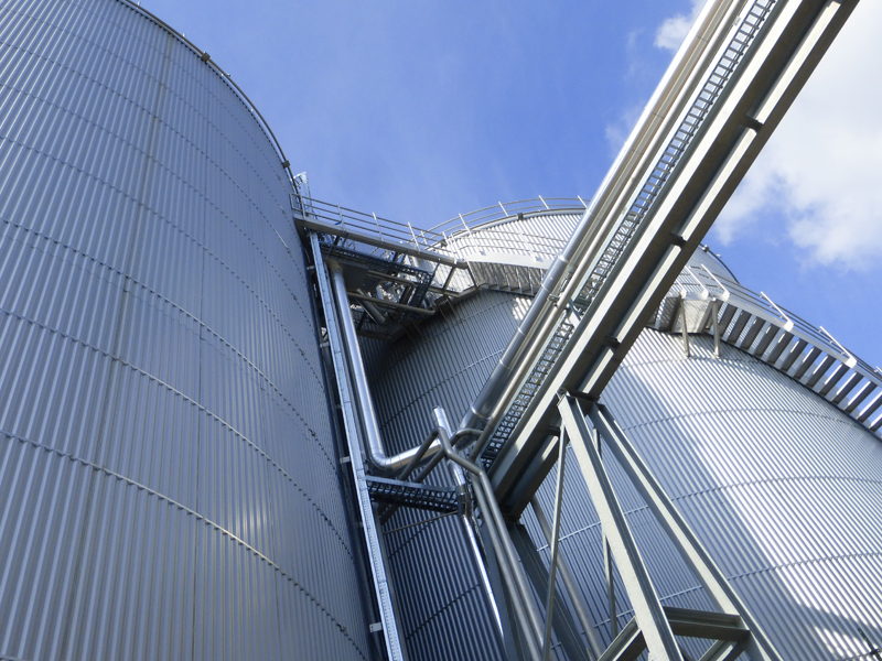 The biogas plant at the Croda site in Gouda