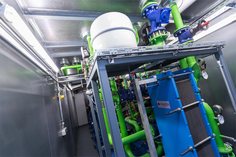 The MWM TCG 2016 V16 gas engine at the waste management plant in the Alzey-Worms district