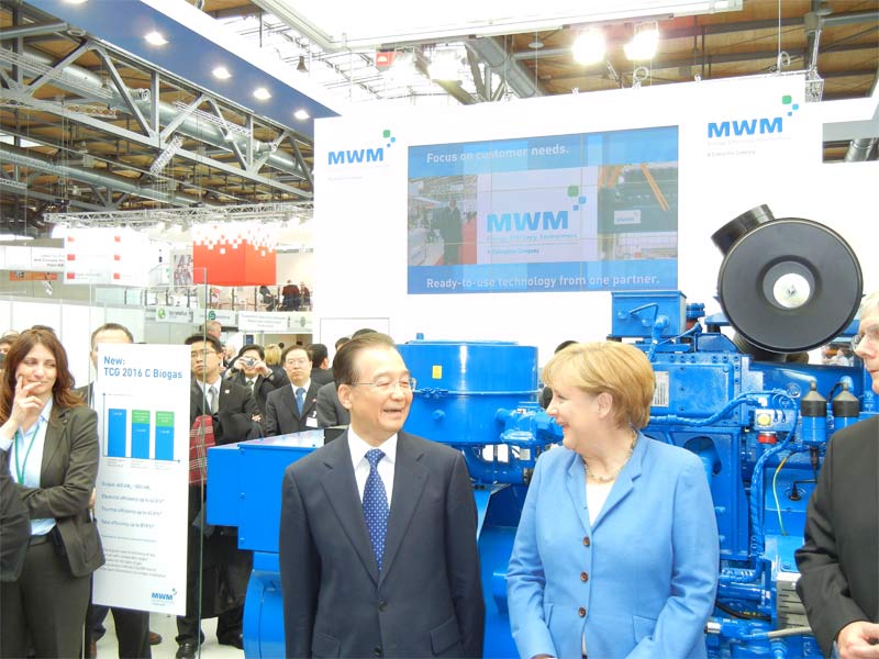 Angela Merkel und der chinesische Ministerpräsident Wen Jiabao