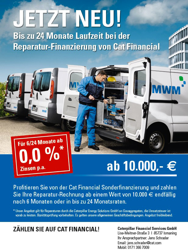 MWM Reparatur-Finanzierung zu 0,0% Zinsen ab Rechnungsbetrag von 10.000 Euro