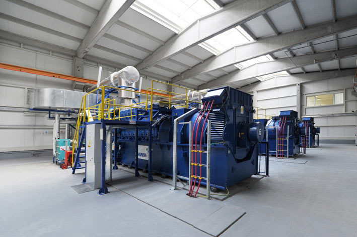 MWM gas engines TCG 2032 V16 in the Tekno Energy’s power plant (CCPP) in Bilecik, Turkey.