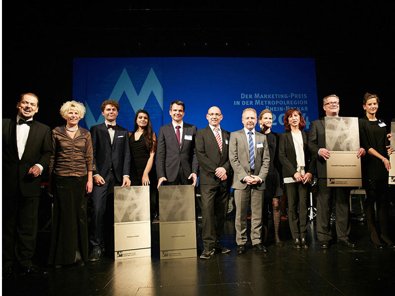 The winners during the awards presentation of the Marketing Prize 2014