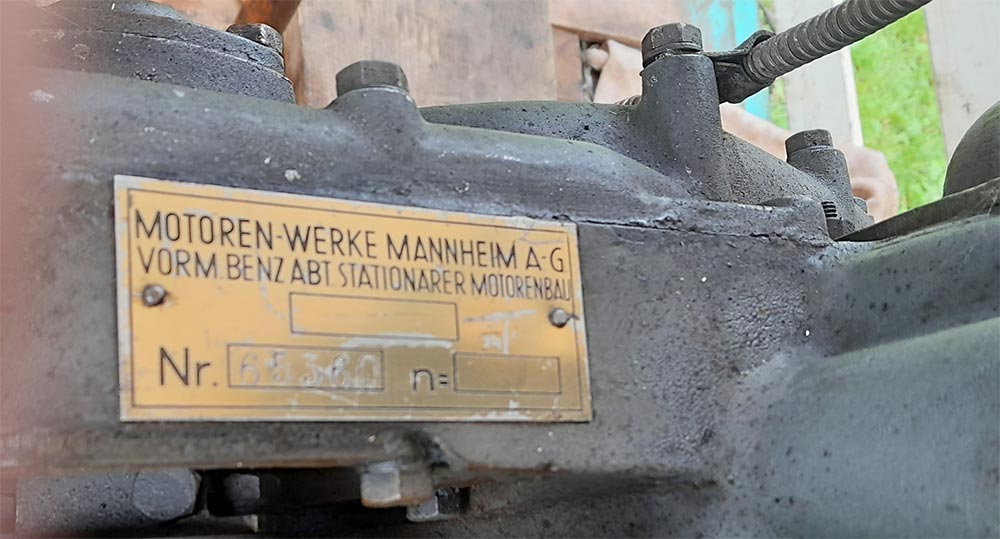 Type Plate MWM Oldtimer Engine GS13V