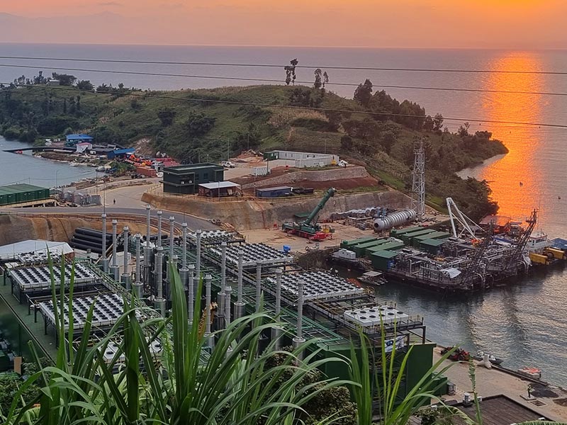 Power plant on Lake Kivu in Rwanda